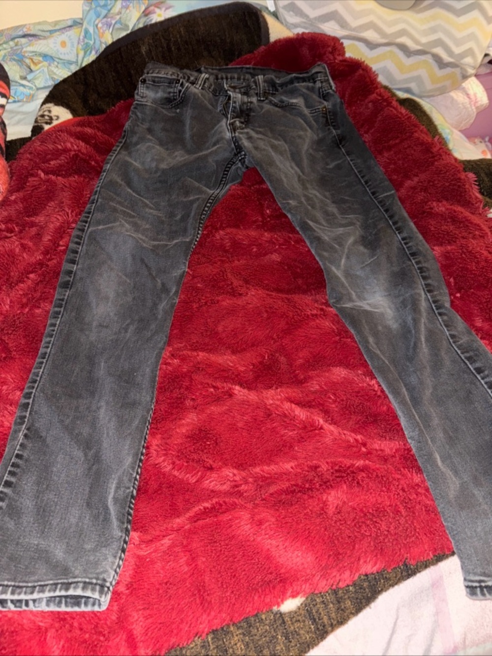 Levi's  512 Denim Jeans Mens 29x30 Black Fade Gray Slim Tapered